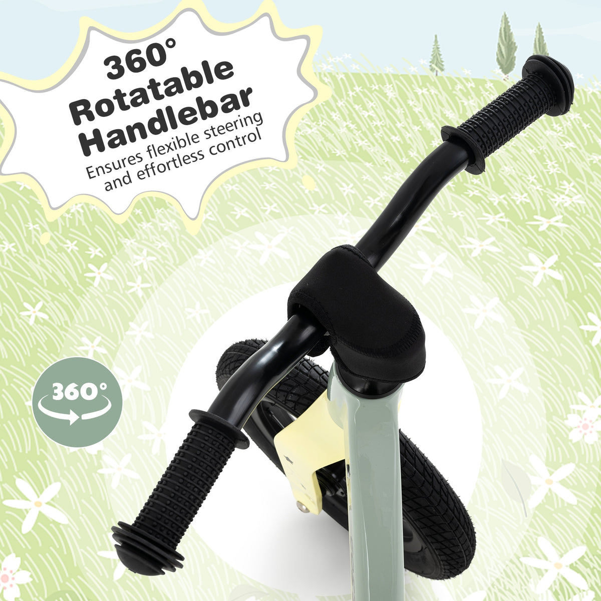 12-Inch Magnesium Alloy Balance Bike - Adjustable Seat & Handlebar