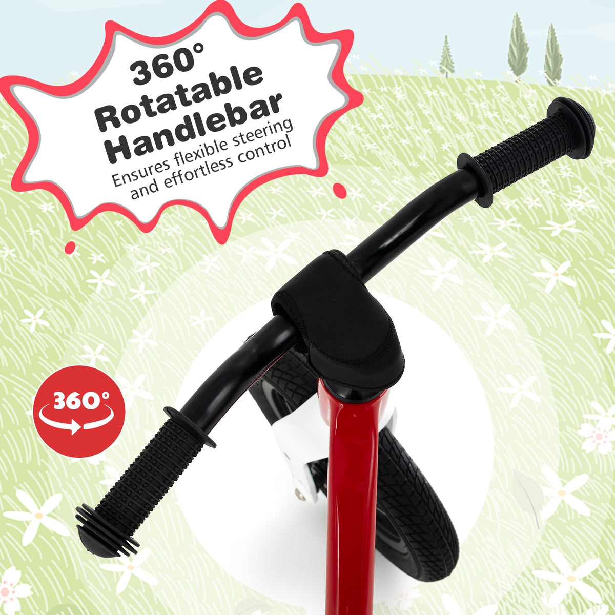 12-Inch Magnesium Alloy Balance Bike - Adjustable Seat & Handlebar