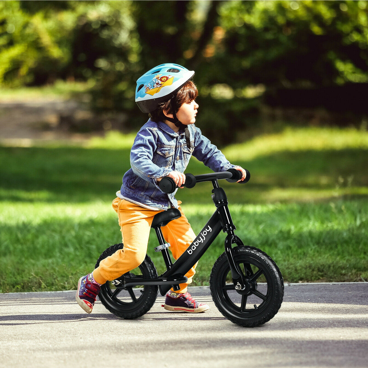 12 Inch Kids Balance Bike - Carbon Steel Adjustable Seat and Handlebar-Balance Bikes-DECOROLALA