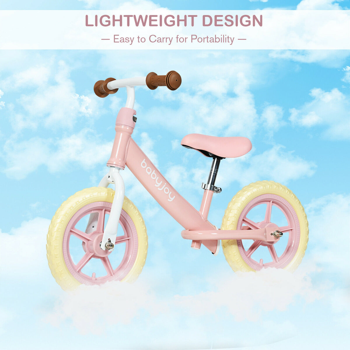 12 Inch Kids Balance No-Pedal Ride Pre Learn Bike with Adjustable Seat
