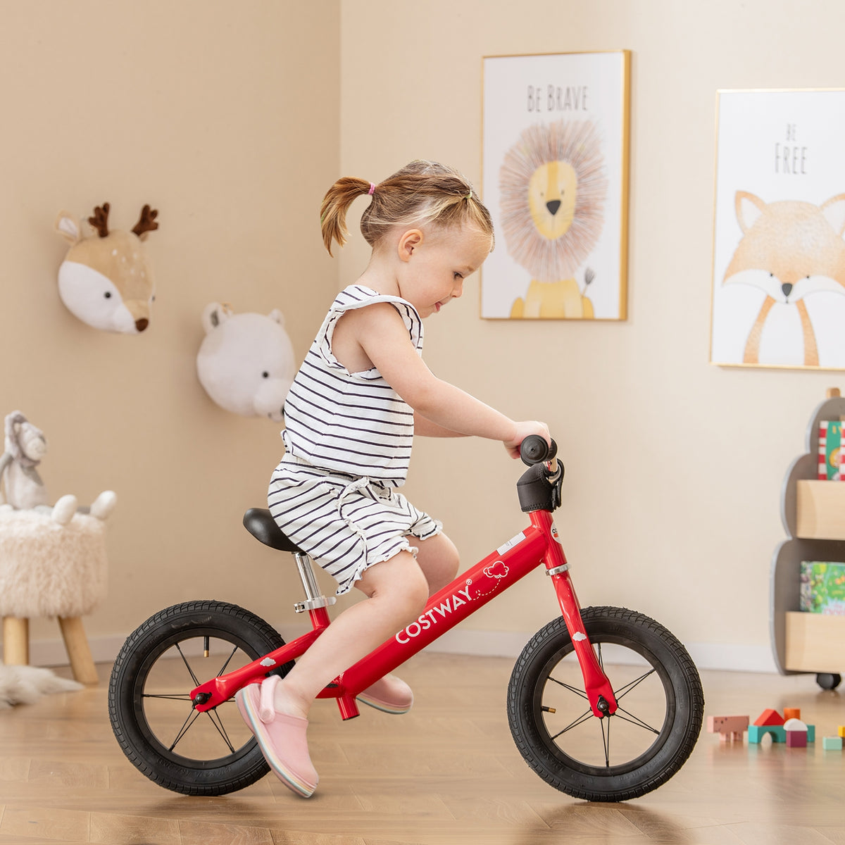 12 Inch Toddler Balance Bike - Height Adjustable Handlebar and Seat-Balance Bikes-DECOROLALA