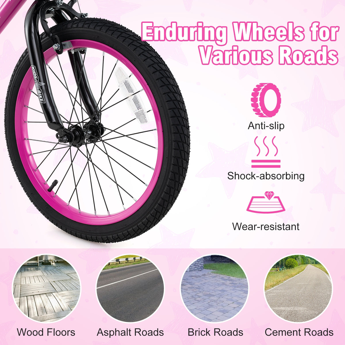 12" Kids Bike with Training Wheels and Basket - Ages 3-4 Years-Kids Bike-DECOROLALA