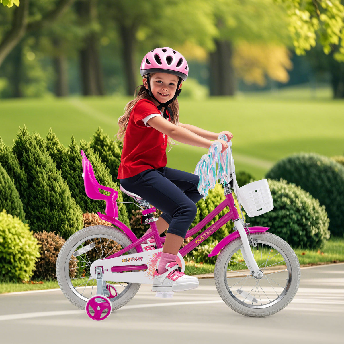 12" Kids Bike with Training Wheels and Dual Brake System-Kids Bike-DECOROLALA