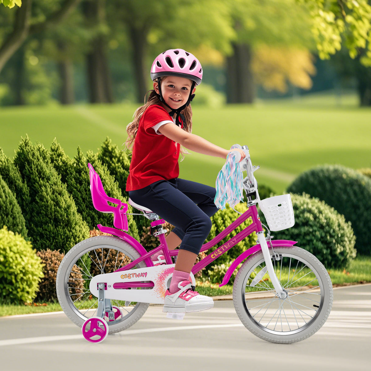 12" Kids Bike with Training Wheels and Dual Brake System-Kids Bike-DECOROLALA