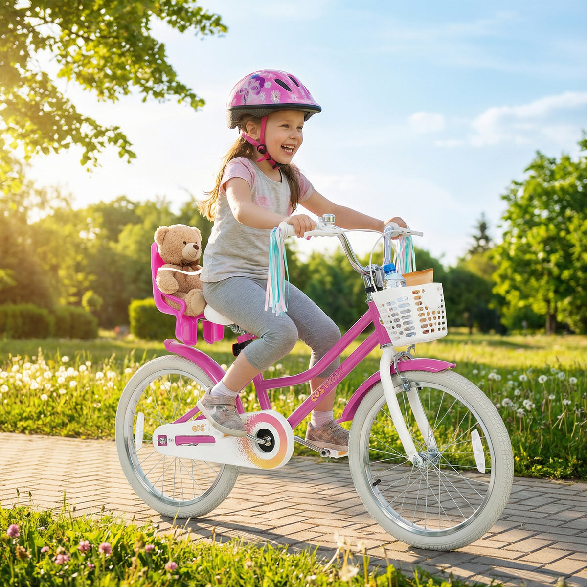 12" Kids Bike with Training Wheels and Dual Brake System-Kids Bike-DECOROLALA