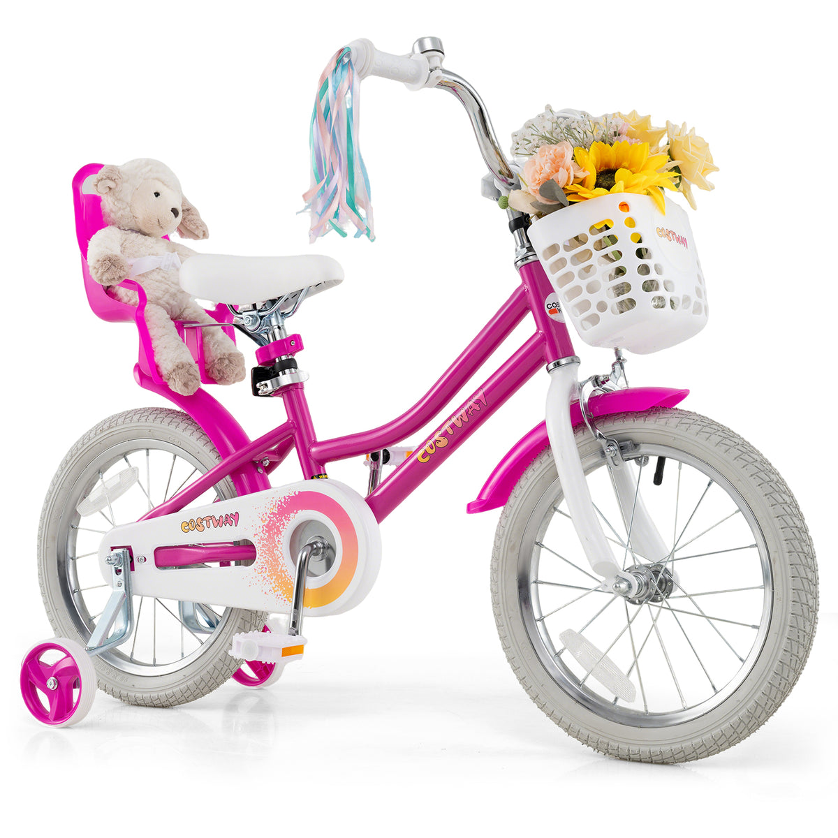 12" Kids Bike with Training Wheels and Dual Brake System-Kids Bike-DECOROLALA