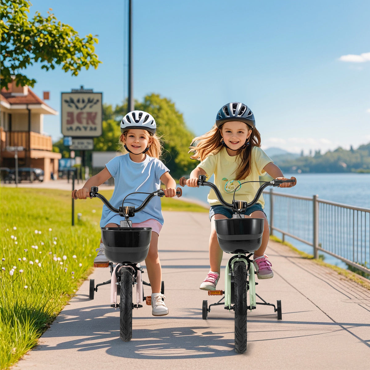 12" Kids Bike with Training Wheels for 3-4 Years Old-Kids Bike-DECOROLALA
