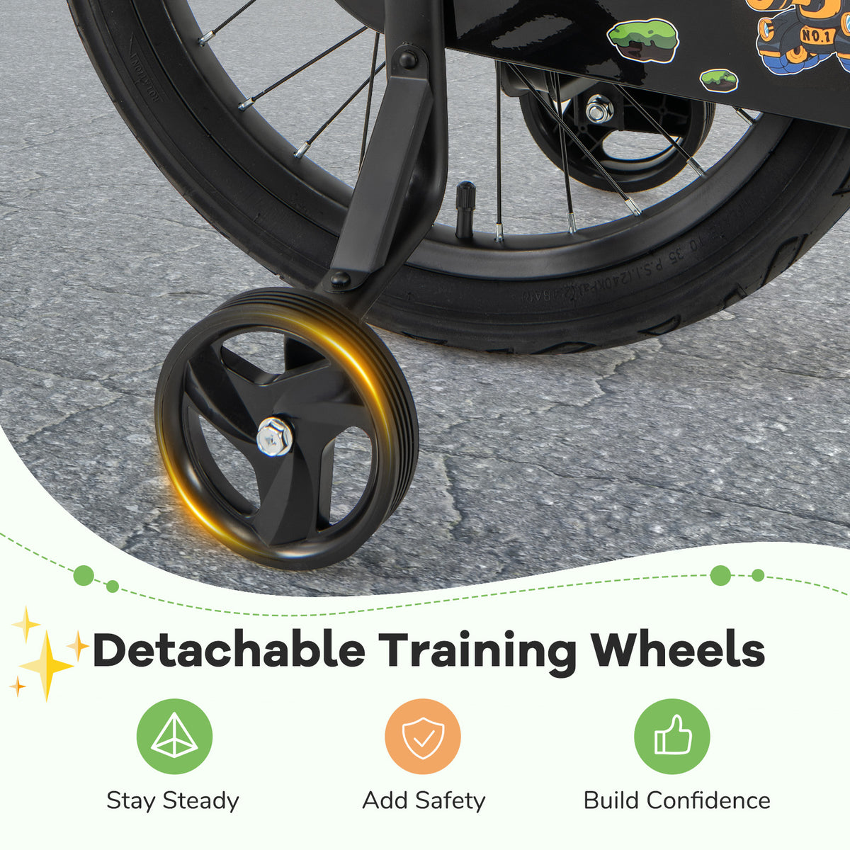 12" Kids Bike with Training Wheels for 3-4 Years Old-Kids Bike-DECOROLALA