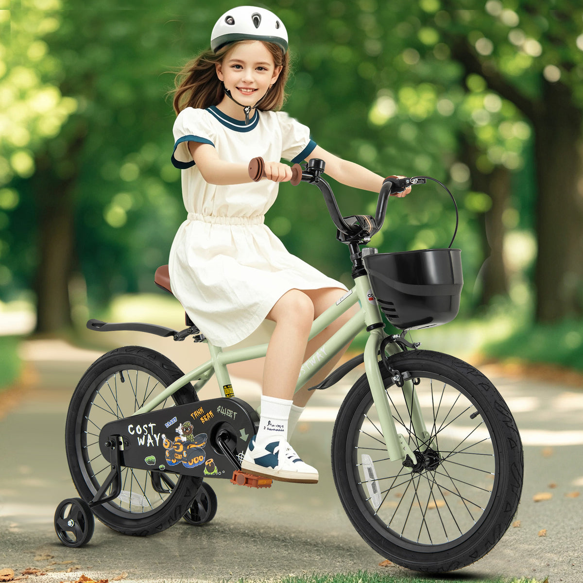 12" Kids Bike with Training Wheels for 3-4 Years Old-Kids Bike-DECOROLALA
