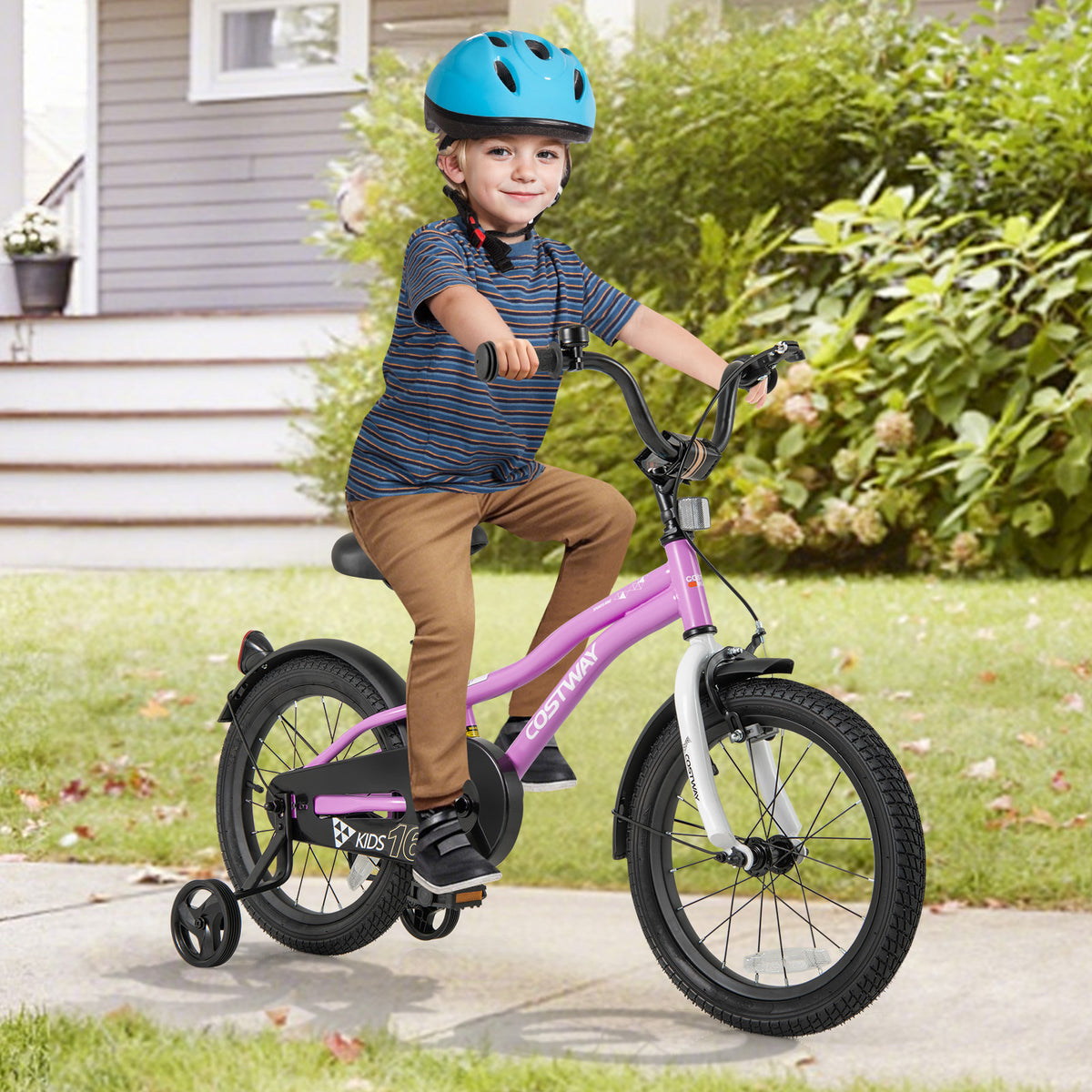 12" Kids Training Bicycle with Training Wheels for Ages 3-4-Kids Bike-DECOROLALA