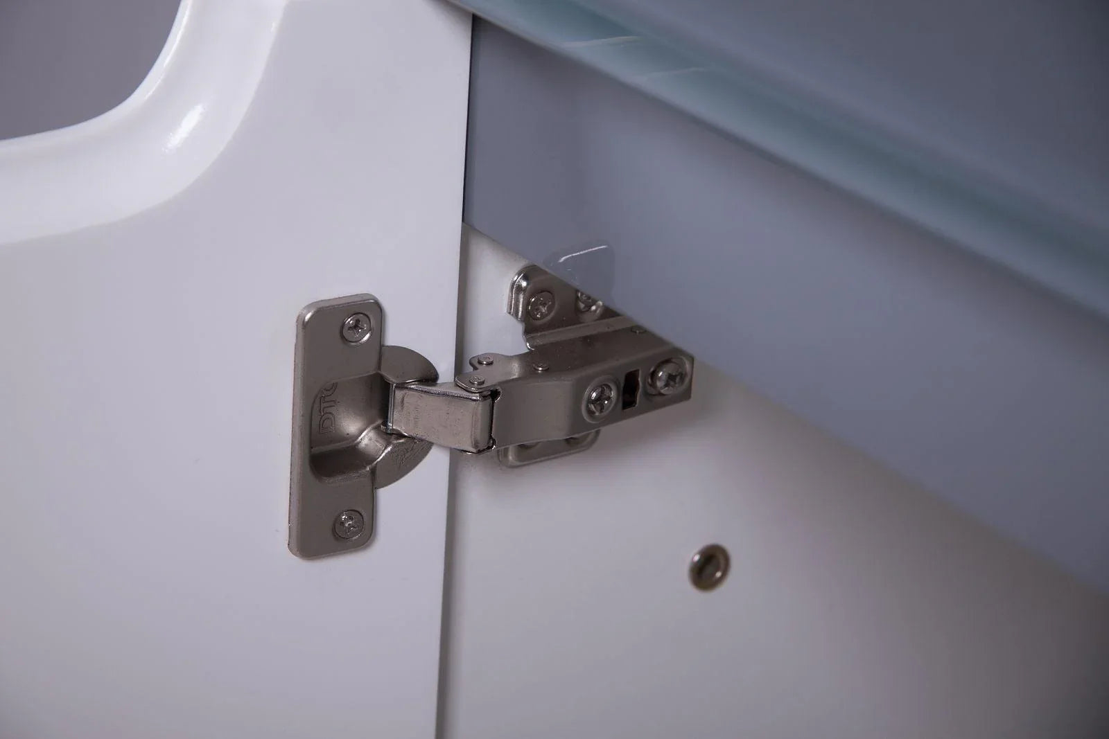 12" Matte White Wall Mount Storage with Green Glass Countertop Lima-Migration_Bathroom Vanities-DECOROLALA