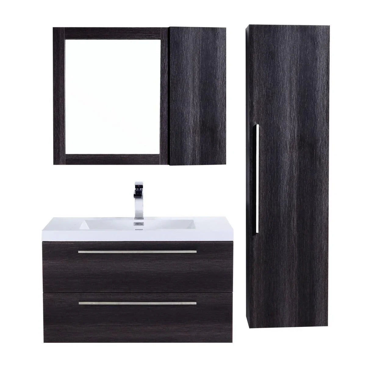 12" Medicine Cabinet - Distressed Oak Eclipse-Migration_Bathroom Vanities-DECOROLALA