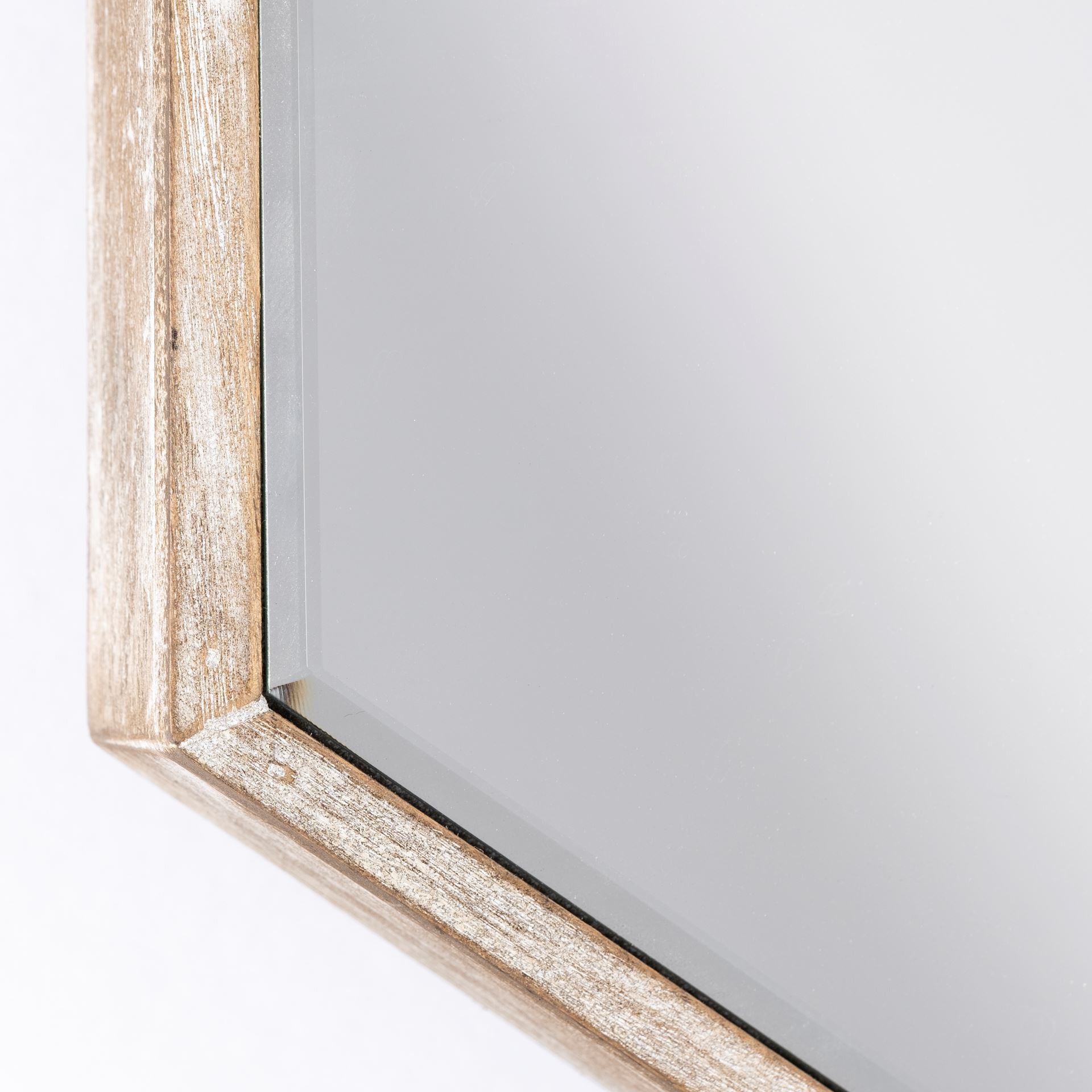 12" Natural Novelty Wood Framed Accent Mirror-Mirrors-DECOROLALA
