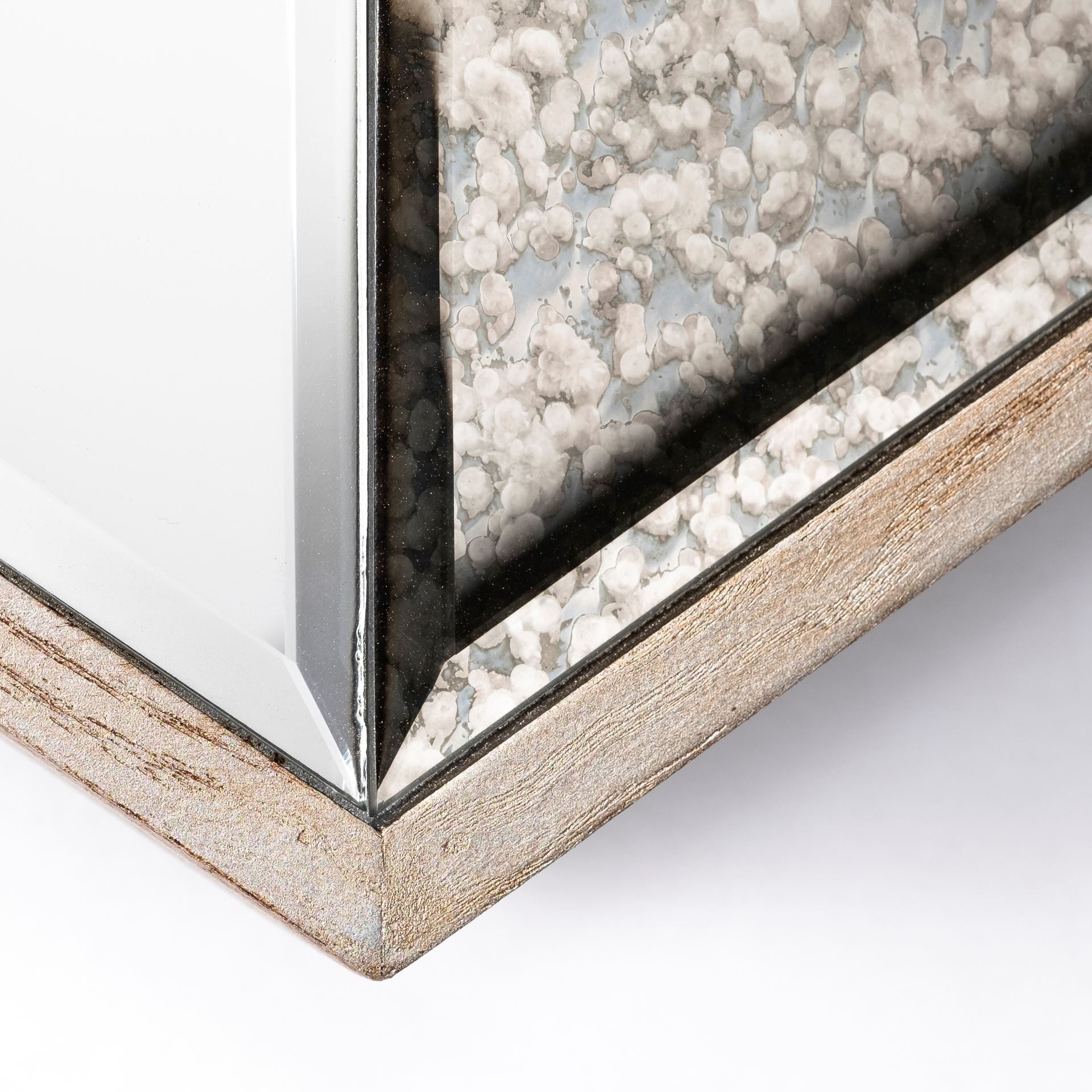 12" Natural Novelty Wood Framed Accent Mirror-Mirrors-DECOROLALA