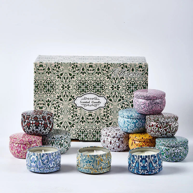 12-Pack Scented Soy Candles Set Natural Aromatherapy Candles-Candles-DECOROLALA