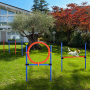 12-Piece Dog Agility Training Kit - Adjustable Jump & Weave Poles-Dogs-DECOROLALA