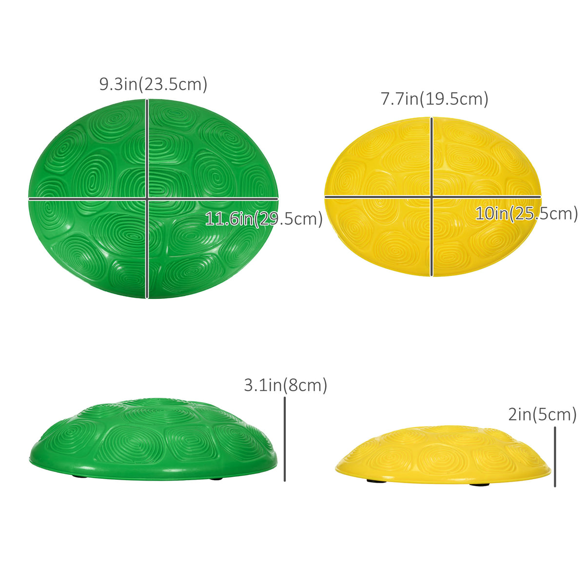 12 PCs Balance Stepping Stones for Kids with Anti-slip Mat, Turtle Shell Design, for Ages 3-8 Years, Stackable-Toys & Games > Baby & Toddler Toys > Kids Gym & Playmats-DECOROLALA