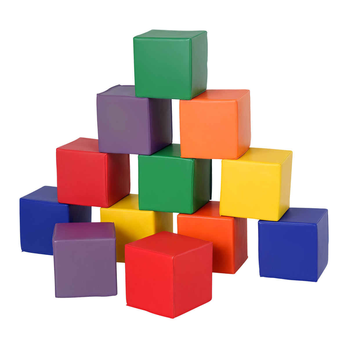 12 Piece Soft Play Blocks Soft Foam Toy Building And Stacking Blocks - Multicolours-Toys & Games > Baby & Toddler Toys > Kids Gym & Playmats-DECOROLALA