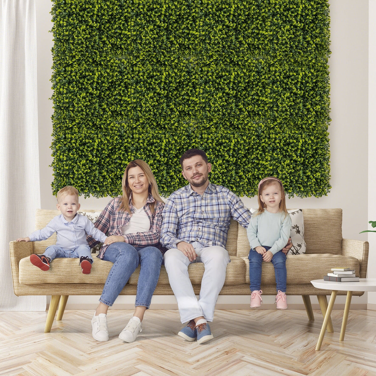 12 Pieces 20 Inch x 20 Inch Artificial Hedge Eucalyptus Panels-Outdoor Privacy Screens-DECOROLALA