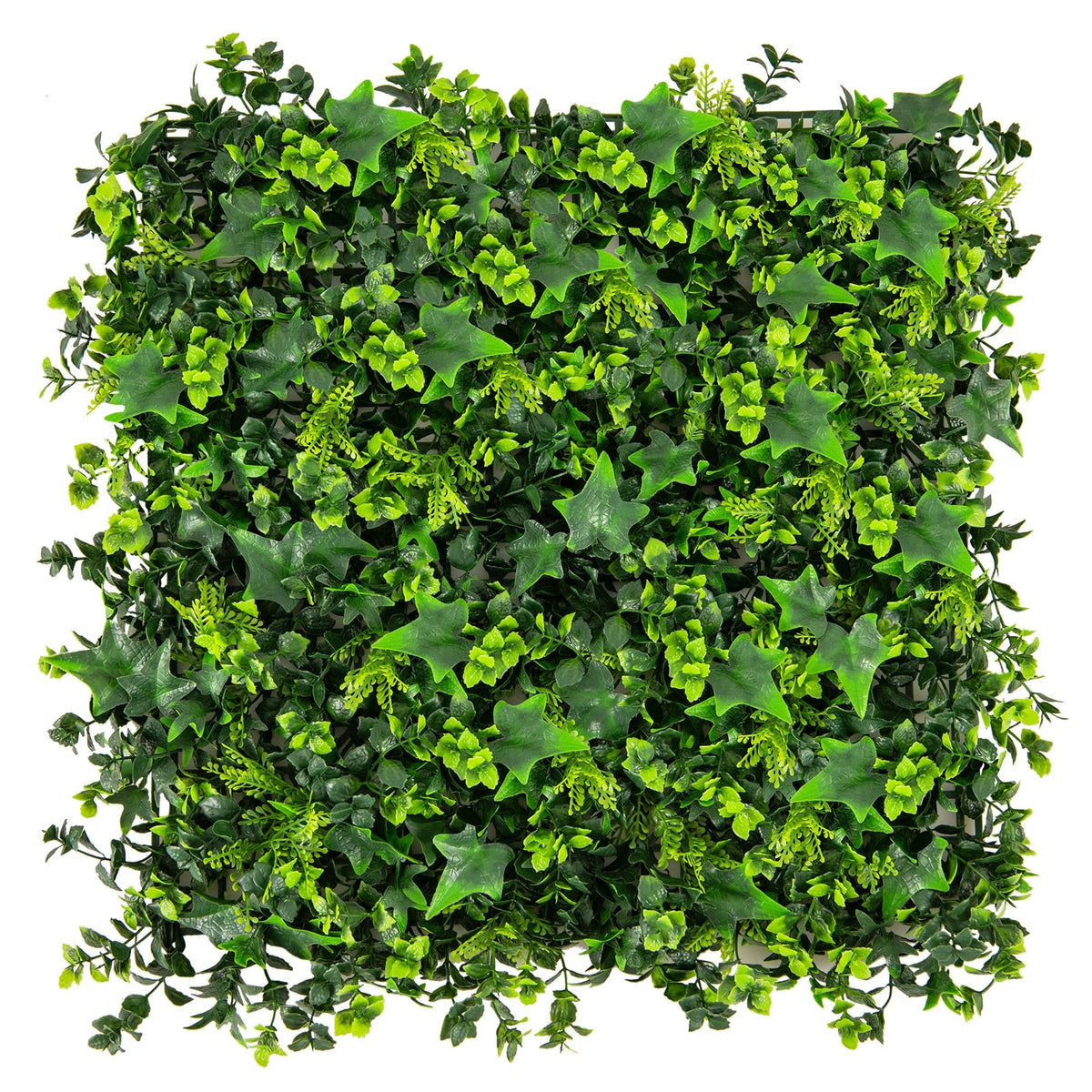 12 Pieces 20 x 20 Inch Artificial Greenery Foliage Panels with Insertable Branches-Outdoor Privacy Screens-DECOROLALA