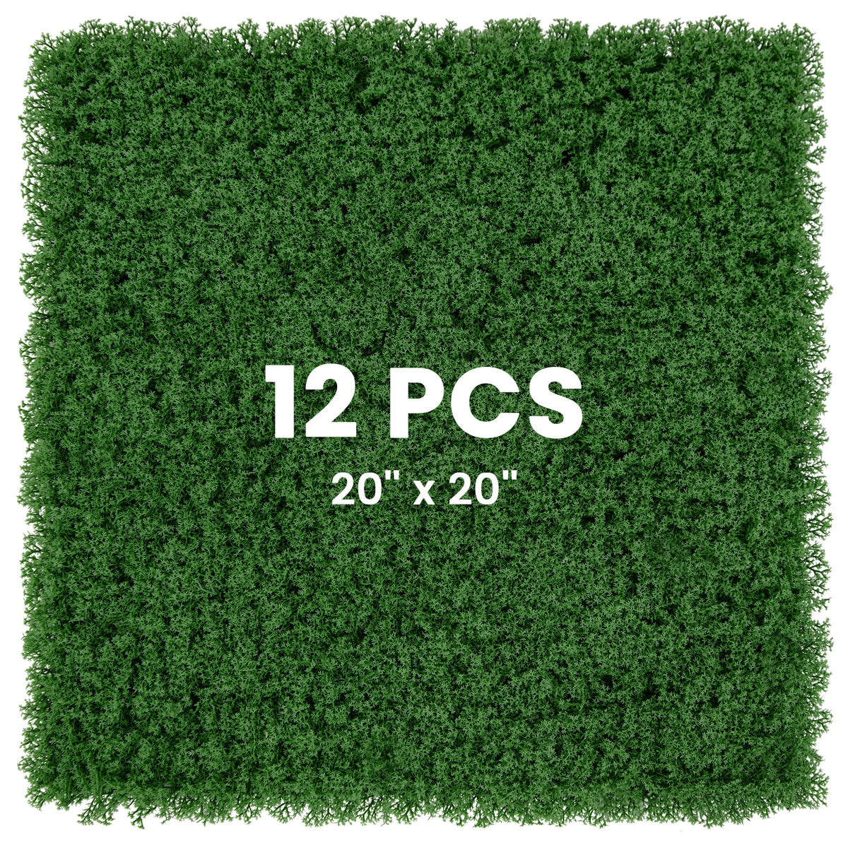 12 Pieces 20 x 20 inches Artificial Grass Wall Panels for Garden Yard Balcony-Green-Outdoor Privacy Screens-DECOROLALA