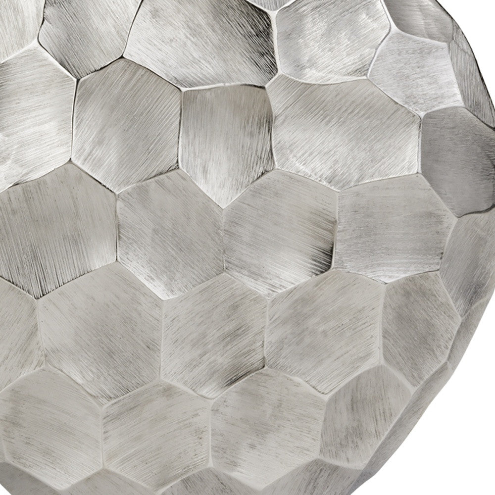 12" Silver Aluminum Cylinder Table Vase-Vases-DECOROLALA