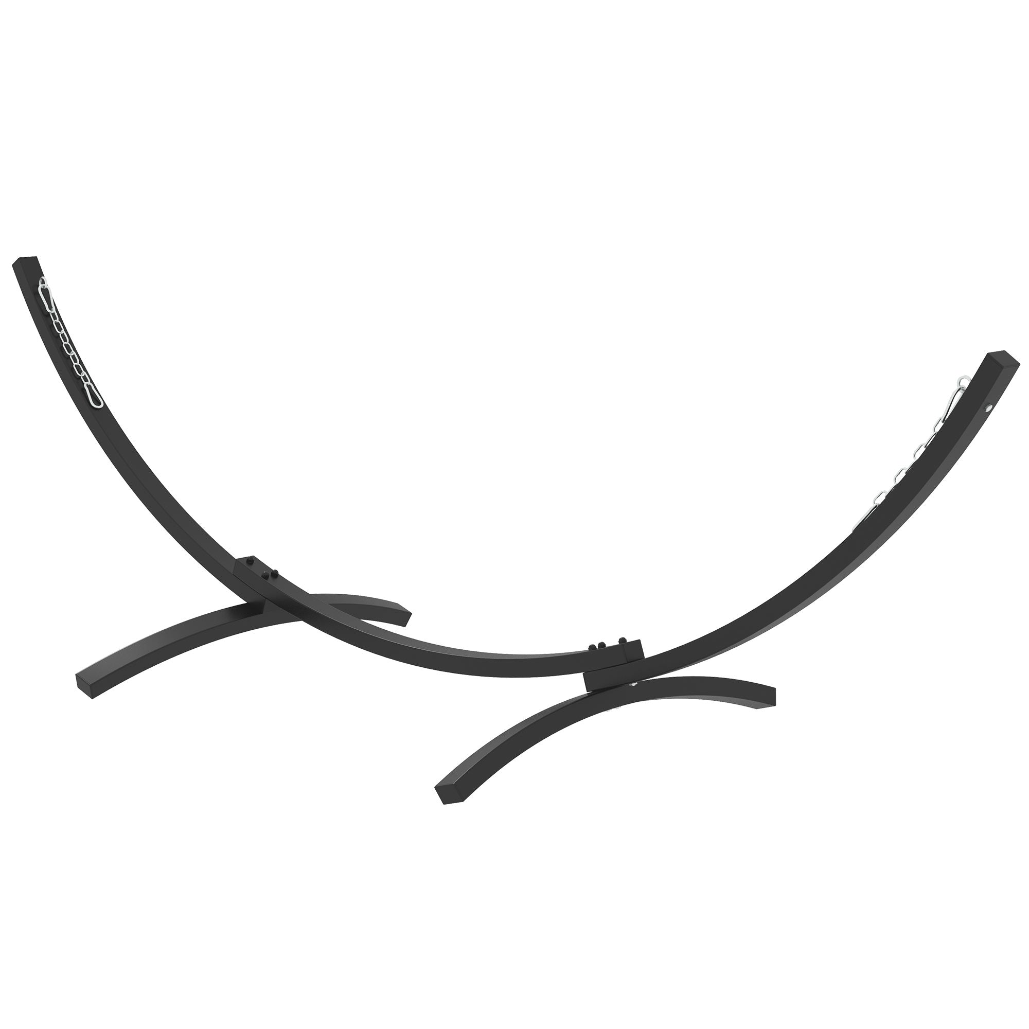 12' Steel Hammock Stand - Grey 330lbs Capacity-DECOROLALA