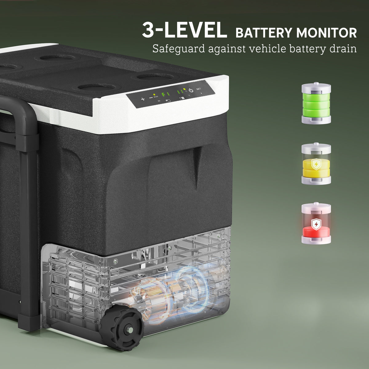 12 Volt Car Fridge Refrigerator, 42 Quart Portable Electric Cooler, 12V/24V DC & 100-240V AC, -4‚Ñâ-68‚Ñâ-Car Coolers-DECOROLALA
