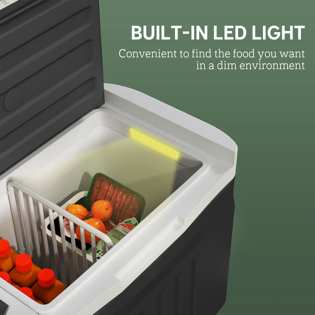 12 Volt Car Fridge Refrigerator, 42 Quart Portable Electric Cooler, 12V/24V DC & 100-240V AC, -4‚Ñâ-68‚Ñâ-Car Coolers-DECOROLALA