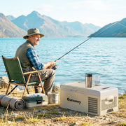 12 Volt Car Refrigerator, 17QT Car Fridge Electric Cooler, 12/24V DC and 100-240V AC, -4‚Ñâ-50‚Ñâ, Portable Refrigerator-Car Coolers-DECOROLALA