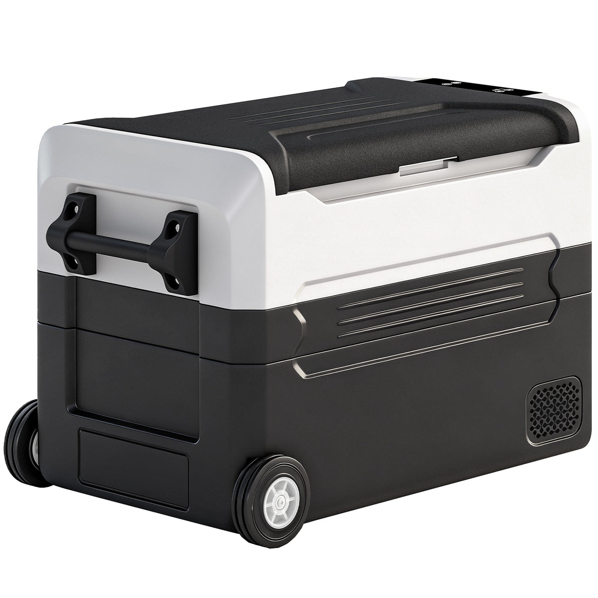 12 Volt Car Refrigerator, 42QT Car Fridge with App Control, 12/24V DC and 100-240V AC, Black-Car Coolers-DECOROLALA