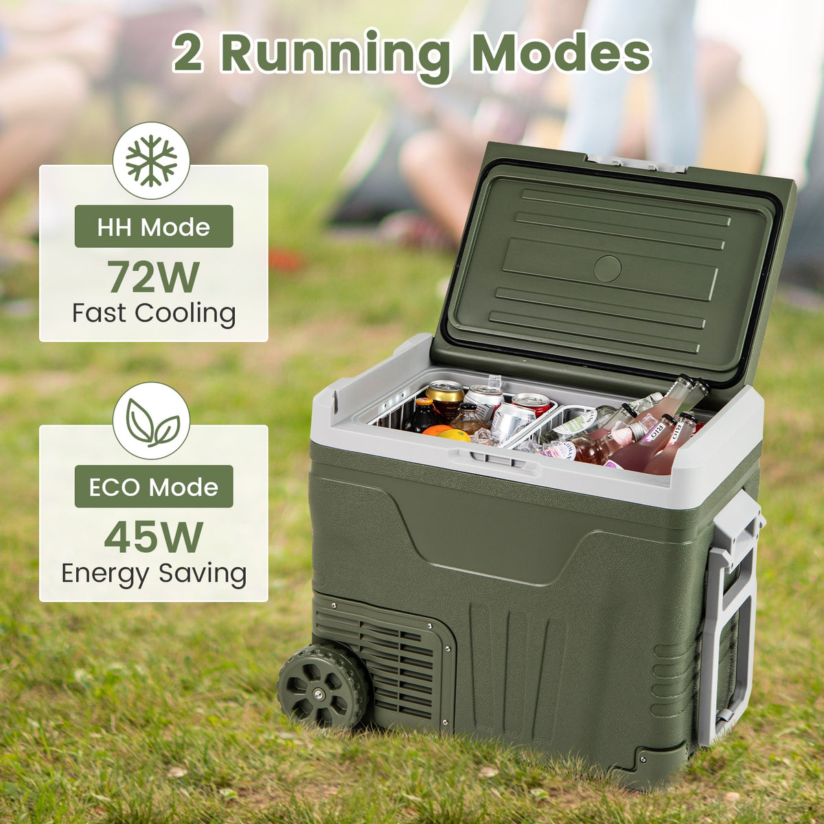 12 Volt Car Refrigerator Portable Car Fridge with Adjustable Range-50L-Coolers-DECOROLALA