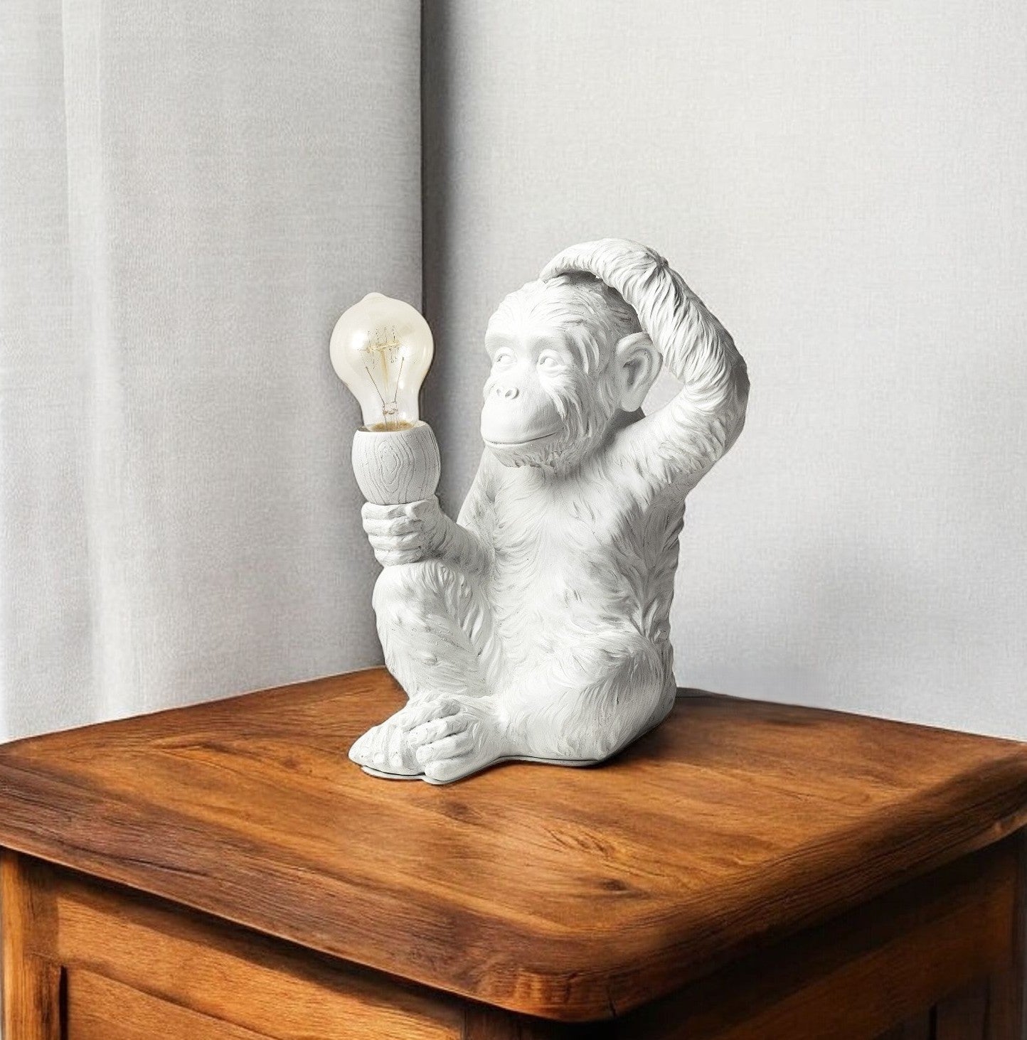 12" White Lamp Base LED-Table Lamps-DECOROLALA