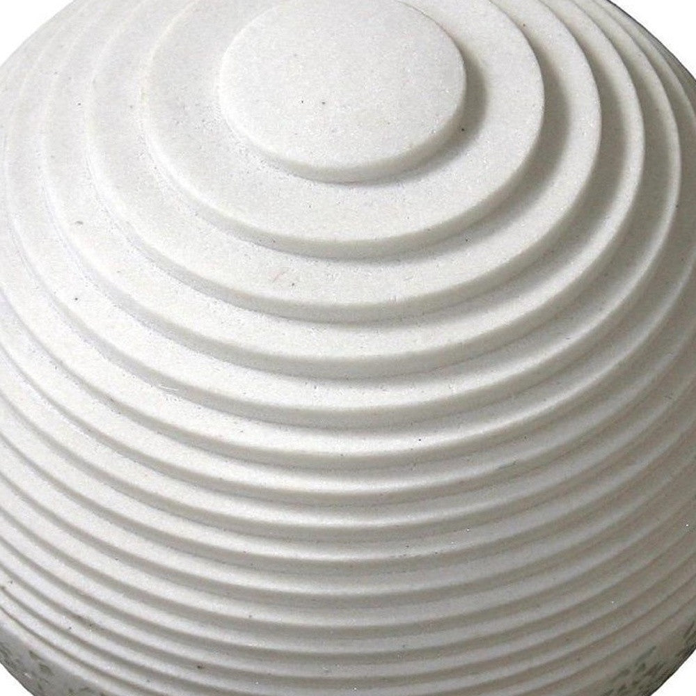 12" White Sandstone Garden Stone-Outdoor Accessories-Decor-Garden-Games-DECOROLALA