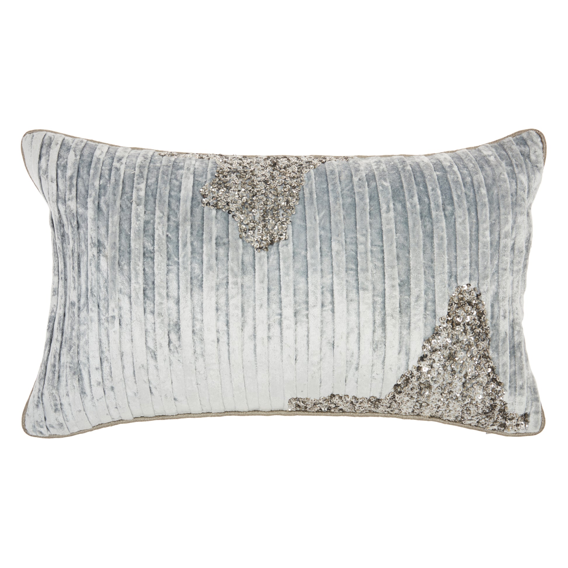 12" X 20" Periwinkle Cotton Throw Pillow-Accent Throw Pillows-DECOROLALA