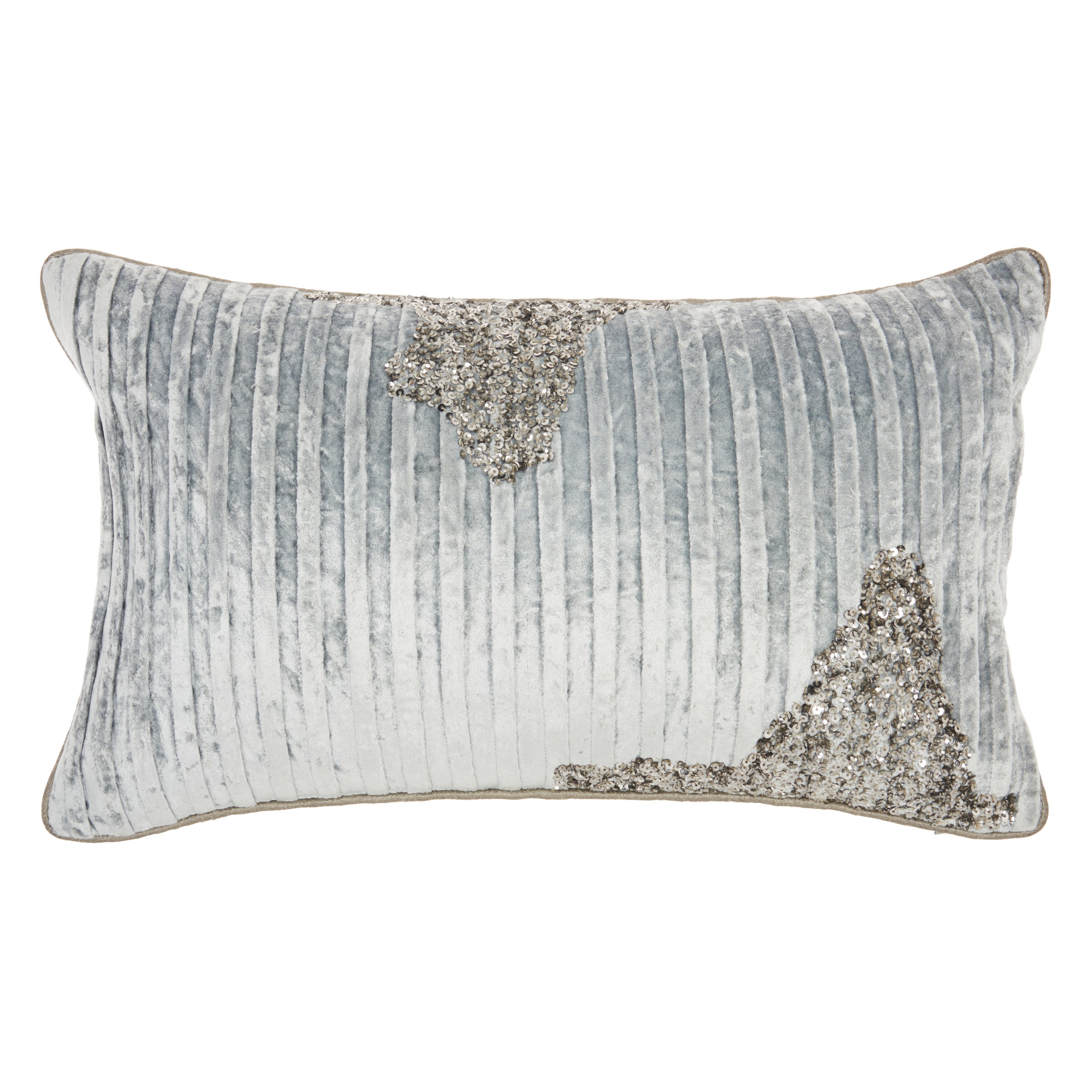 12" X 20" Periwinkle Cotton Throw Pillow-Accent Throw Pillows-DECOROLALA