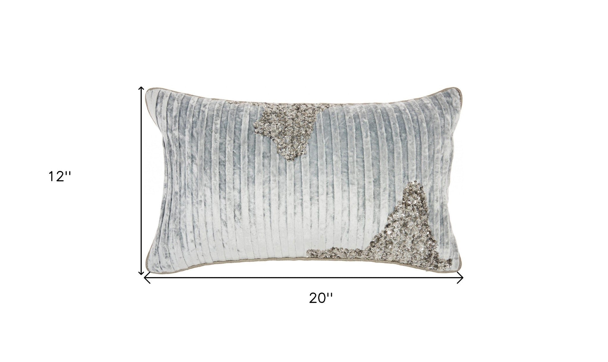 12" X 20" Periwinkle Cotton Throw Pillow-Accent Throw Pillows-DECOROLALA