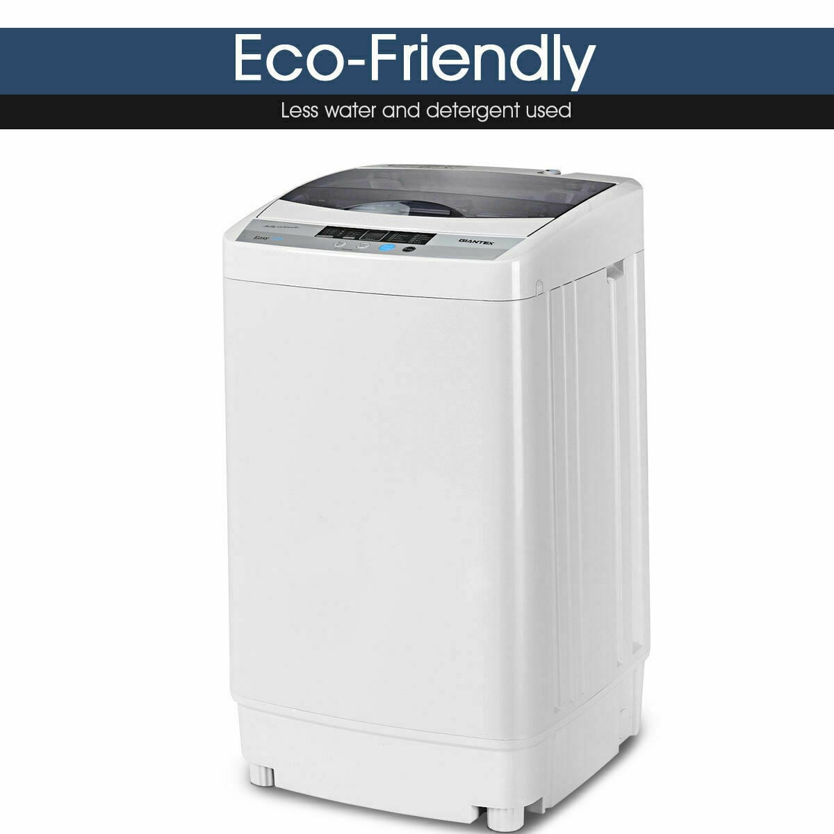 12 lbs Full-automatic Washing Machine with 10 Wash Programs-Washing Machines-DECOROLALA