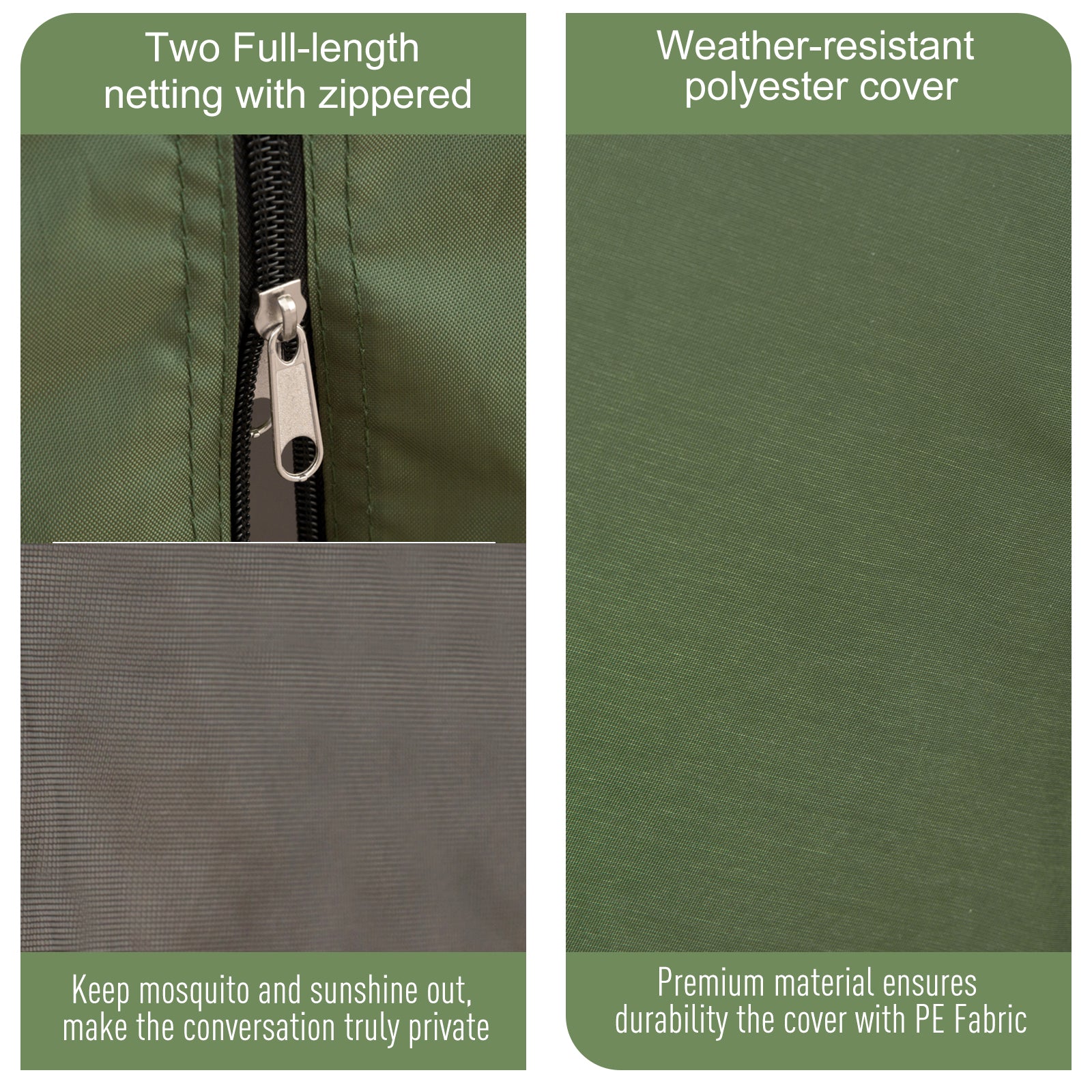 12' x 12' Hexagon Pop Up Screen Tent - Green-DECOROLALA