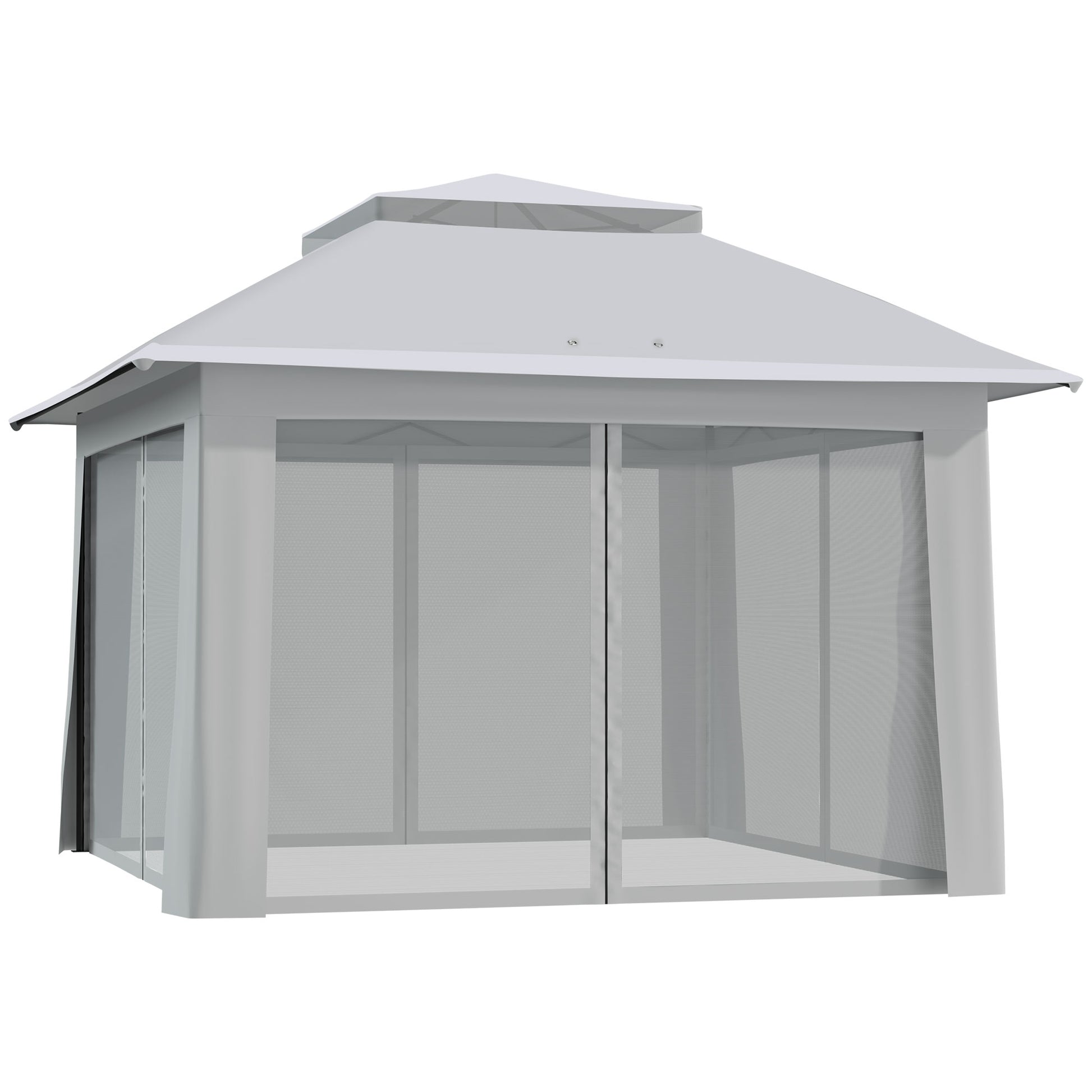 12' x 12' Pop-Up Canopy Tent - Dark Grey Steel Frame-DECOROLALA