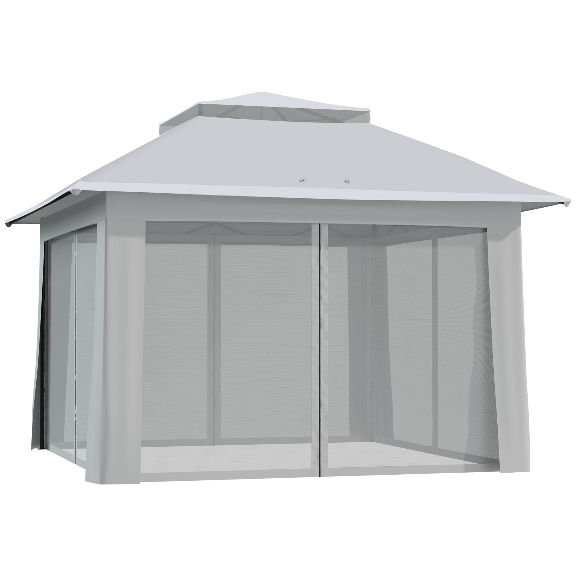 12' x 12' Pop-Up Canopy Tent - Dark Grey Steel Frame-DECOROLALA
