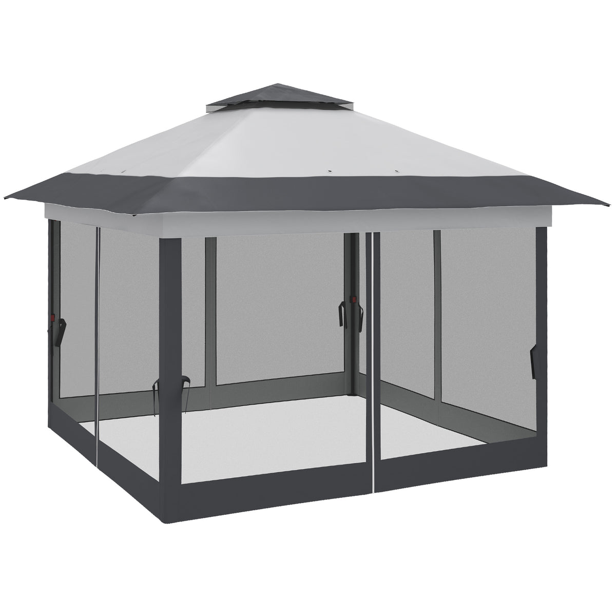 12' x 12' Pop-Up Canopy Tent - Dark Grey Steel Frame-Pop-Up Canopies-DECOROLALA