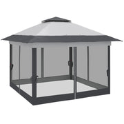 12' x 12' Pop-Up Canopy Tent - Dark Grey Steel Frame-DECOROLALA