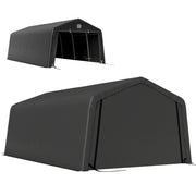 12' x 20' Heavy Duty Portable Garage Carport - Black-DECOROLALA