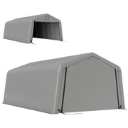 12' x 20' Heavy Duty Portable Garage Carport - Light Grey-DECOROLALA