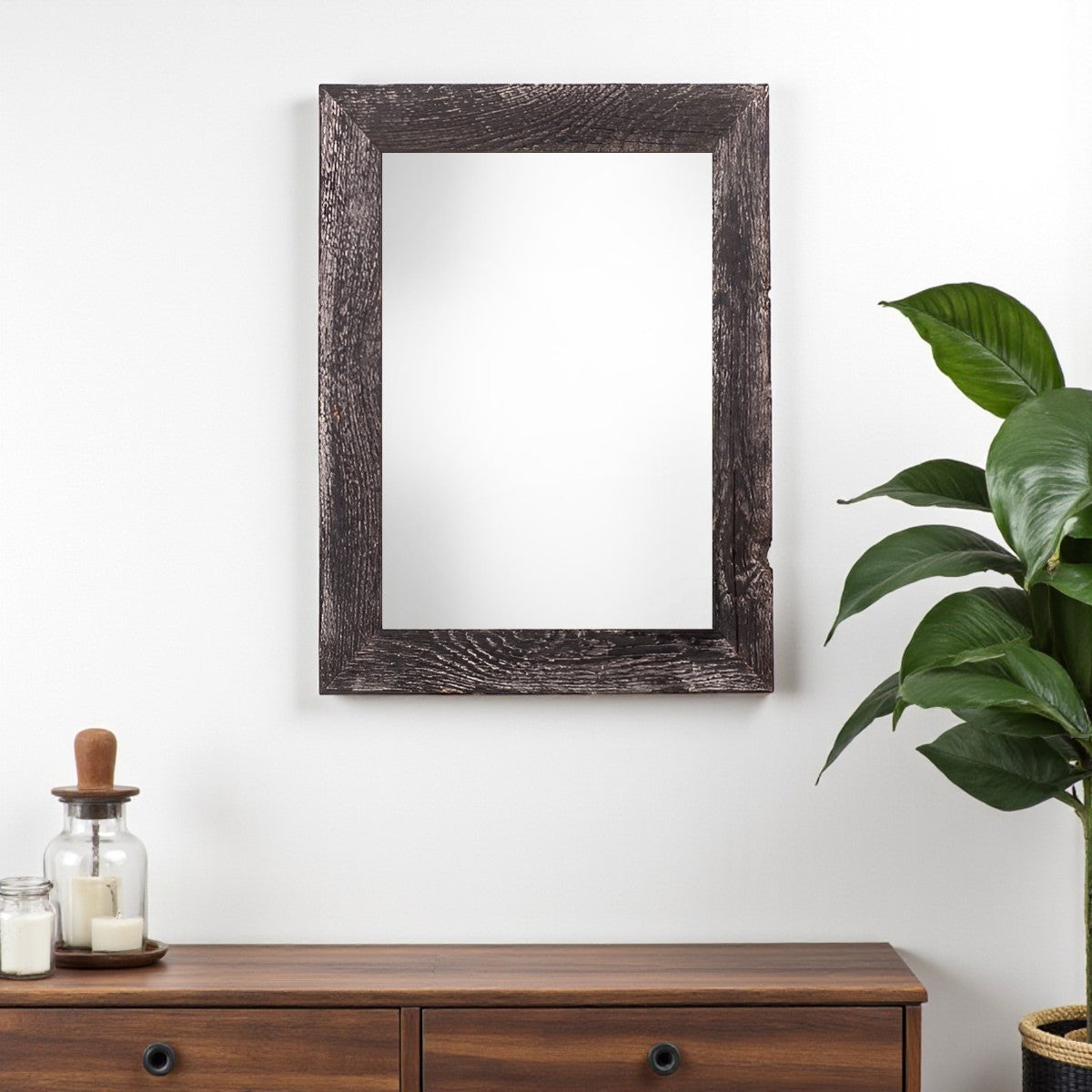 12" x 24" Black Solid Wood Hanging Picture Frame-Picture Frames-DECOROLALA