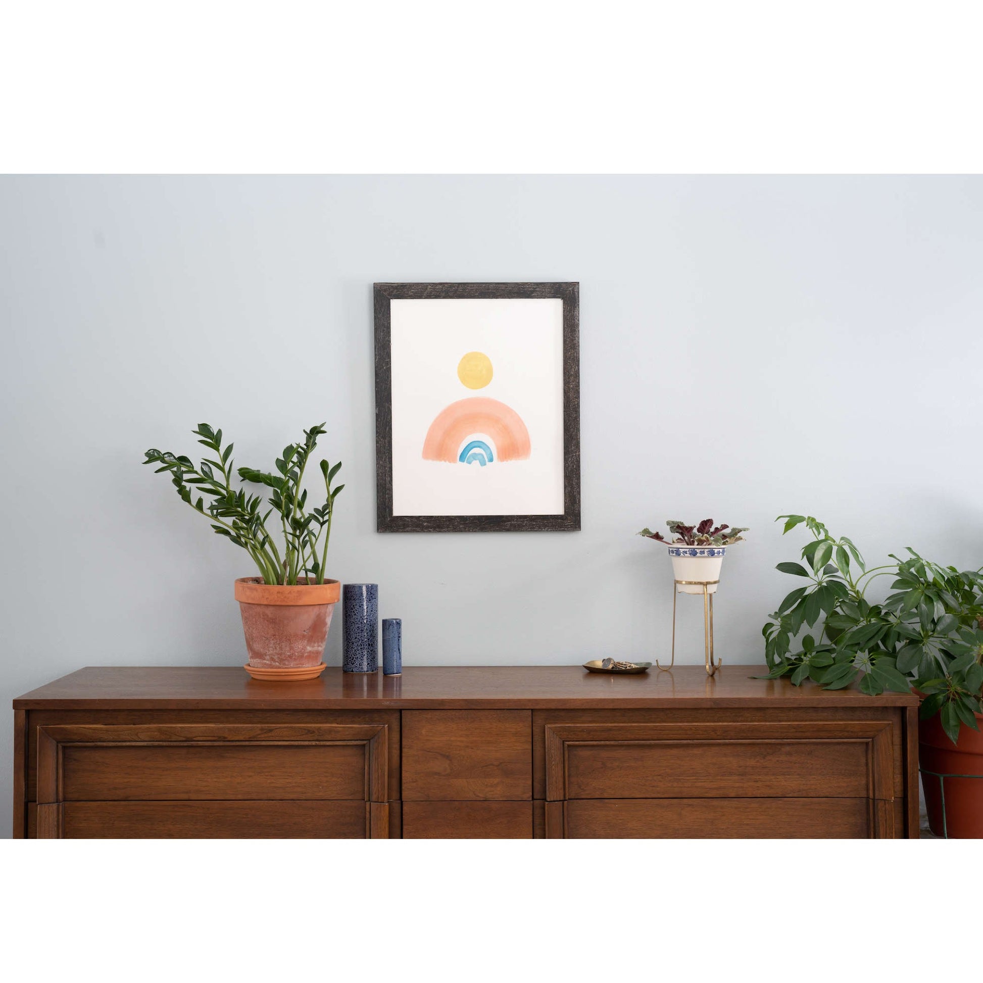 12" x 24" Black Solid Wood Hanging Picture Frame-Picture Frames-DECOROLALA