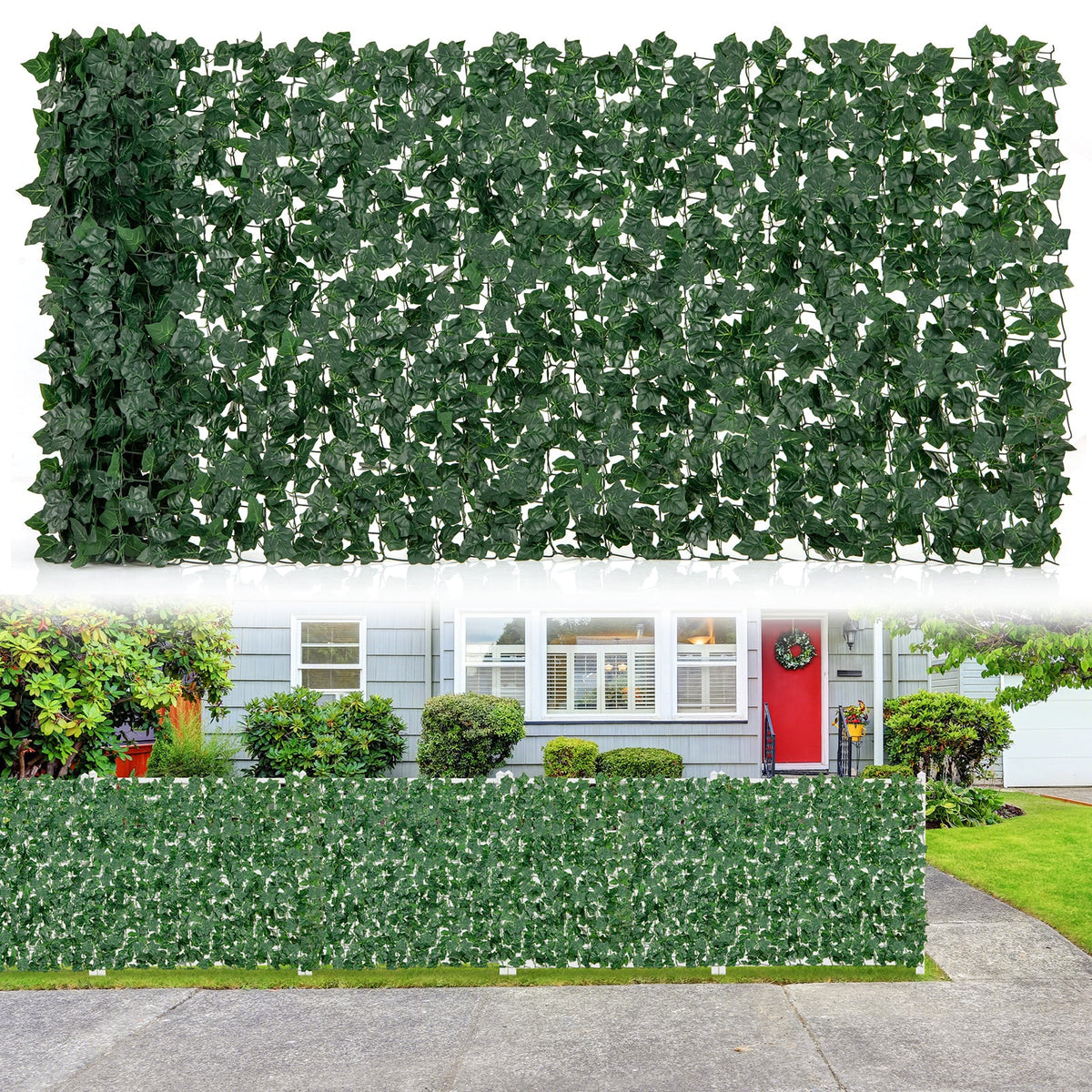 120 x 40 Inch Artificial Ivy Privacy Fence-Artificial Plants-DECOROLALA