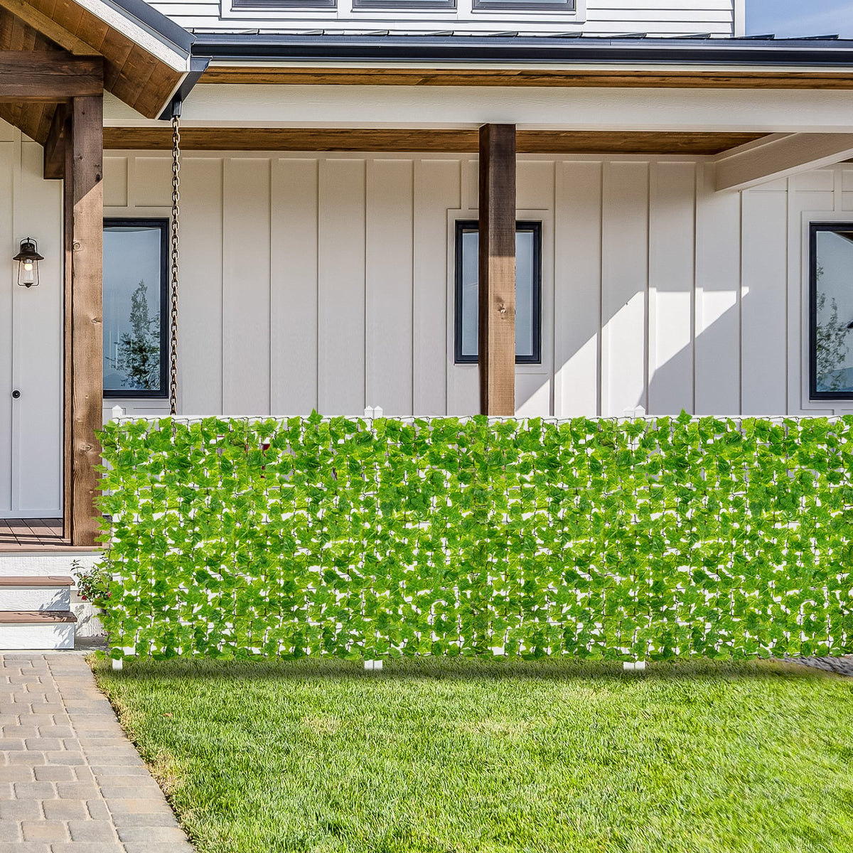 120 x 40 Inch Artificial Ivy Privacy Fence Faux Ivy Vines Covering-Outdoor Privacy Screens-DECOROLALA