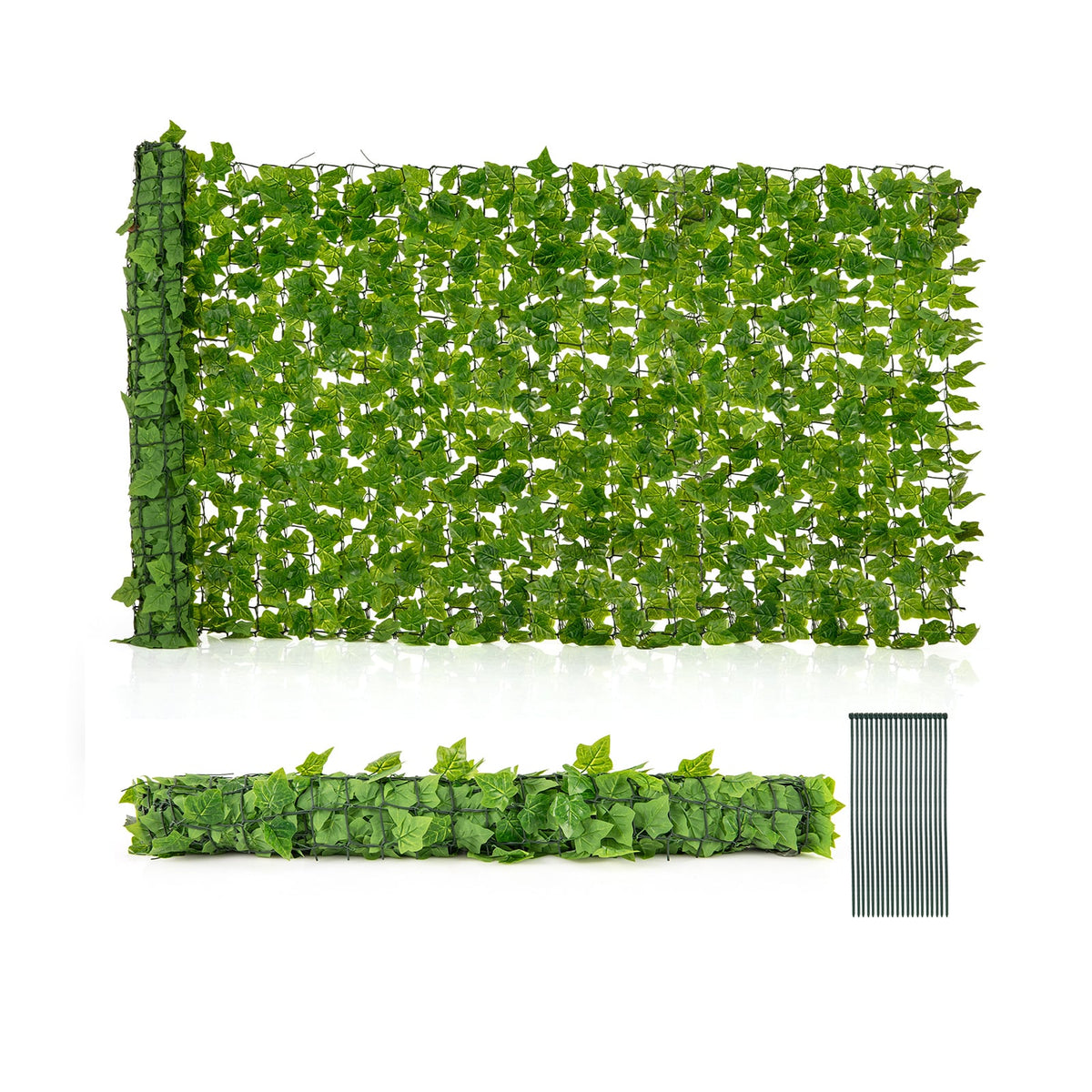 120 x 40 Inch Artificial Ivy Privacy Fence Faux Ivy Vines Covering-Outdoor Privacy Screens-DECOROLALA